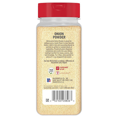 McCormick Onion Powder 7.62 oz – Quick Stovetop Seasoning for Family Dinners