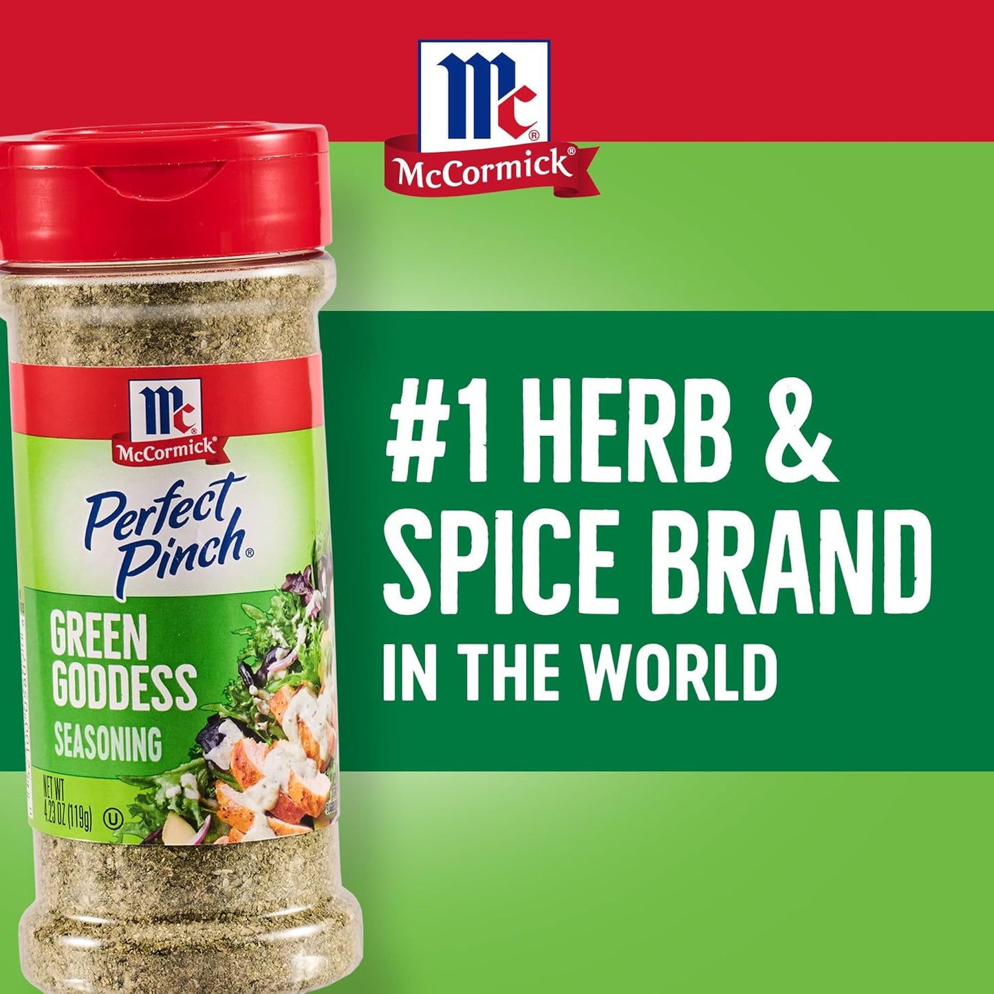 McCormick Perfect Pinch Green Goddess – Travel-Friendly Seasoning for Camping Dinners and Open-Air Meals