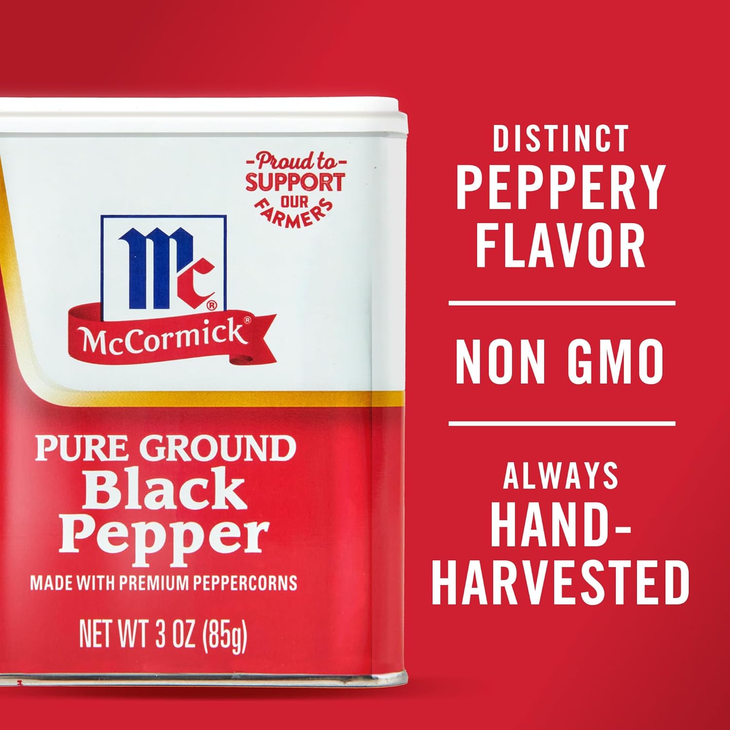 McCormick Pure Ground Black Pepper 6 oz – Consistent Seasoning for Busy Home Cooks