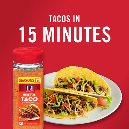 McCormick Taco Seasoning Mix – Quick Meal-Prep Seasoning That Seasons 8+ lbs of Beef, Streamlines Grocery Week