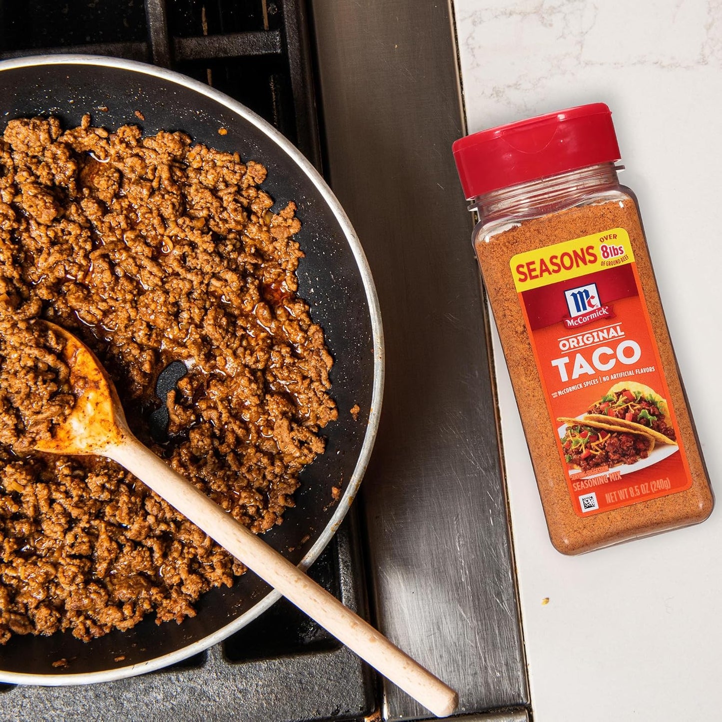 McCormick Taco Seasoning Mix – Quick Meal-Prep Seasoning That Seasons 8+ lbs of Beef, Streamlines Grocery Week