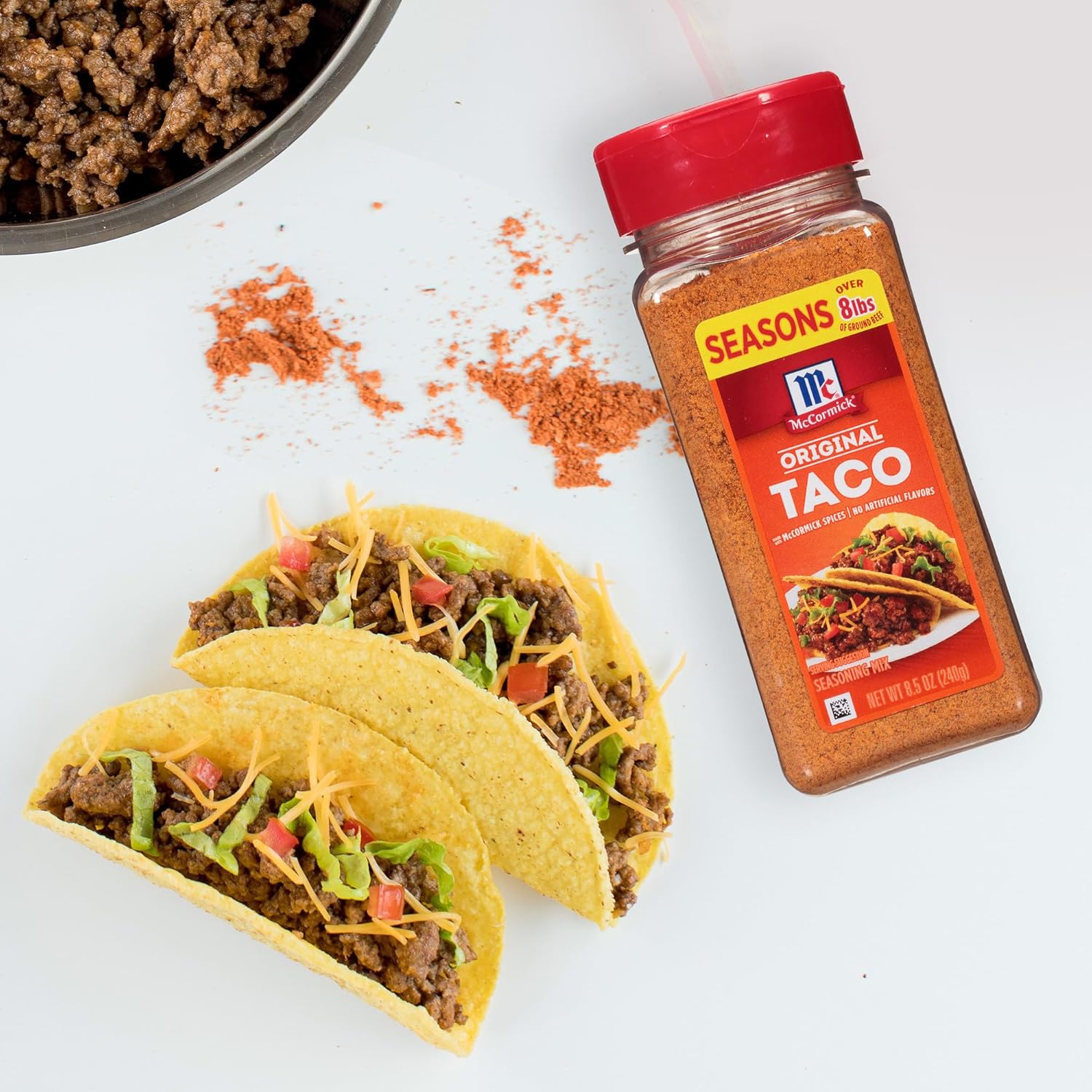 McCormick Taco Seasoning Mix – Quick Meal-Prep Seasoning That Seasons 8+ lbs of Beef, Streamlines Grocery Week