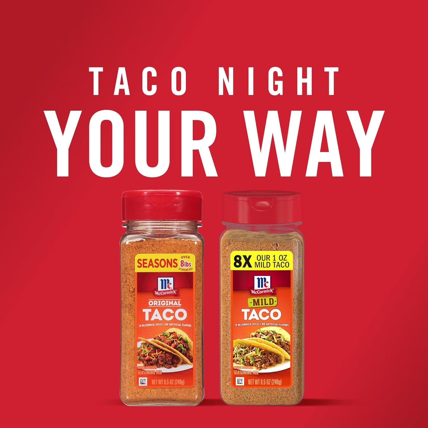 McCormick Taco Seasoning Mix – Quick Meal-Prep Seasoning That Seasons 8+ lbs of Beef, Streamlines Grocery Week