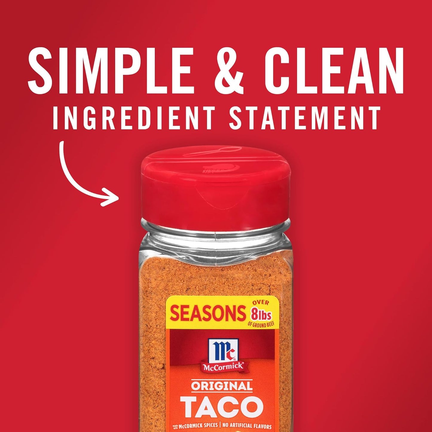 McCormick Taco Seasoning Mix – Quick Meal-Prep Seasoning That Seasons 8+ lbs of Beef, Streamlines Grocery Week