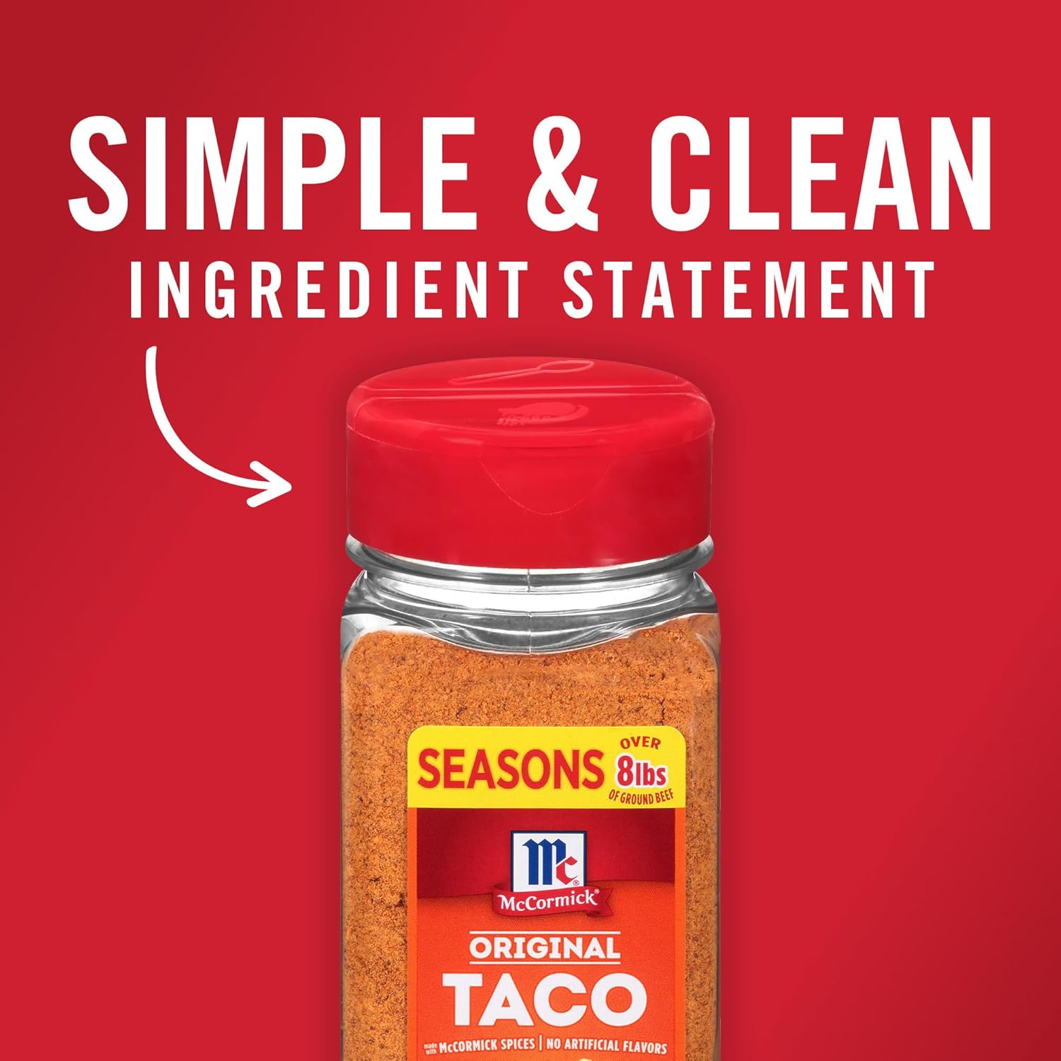 McCormick Taco Seasoning Mix – Quick Meal-Prep Seasoning That Seasons 8+ lbs of Beef, Streamlines Grocery Week