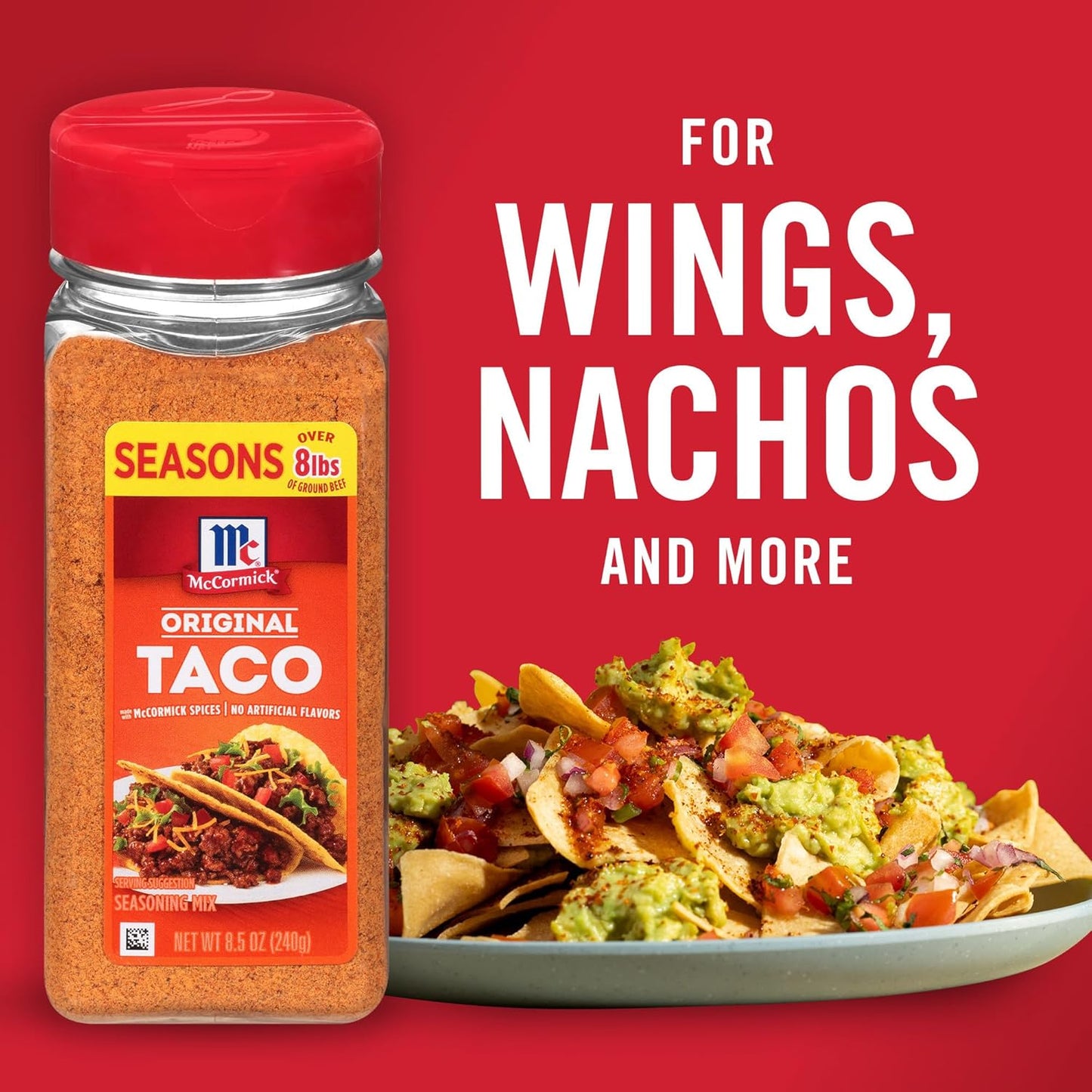 McCormick Taco Seasoning Mix – Quick Meal-Prep Seasoning That Seasons 8+ lbs of Beef, Streamlines Grocery Week