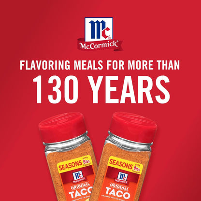 McCormick Taco Seasoning Mix – Quick Meal-Prep Seasoning That Seasons 8+ lbs of Beef, Streamlines Grocery Week