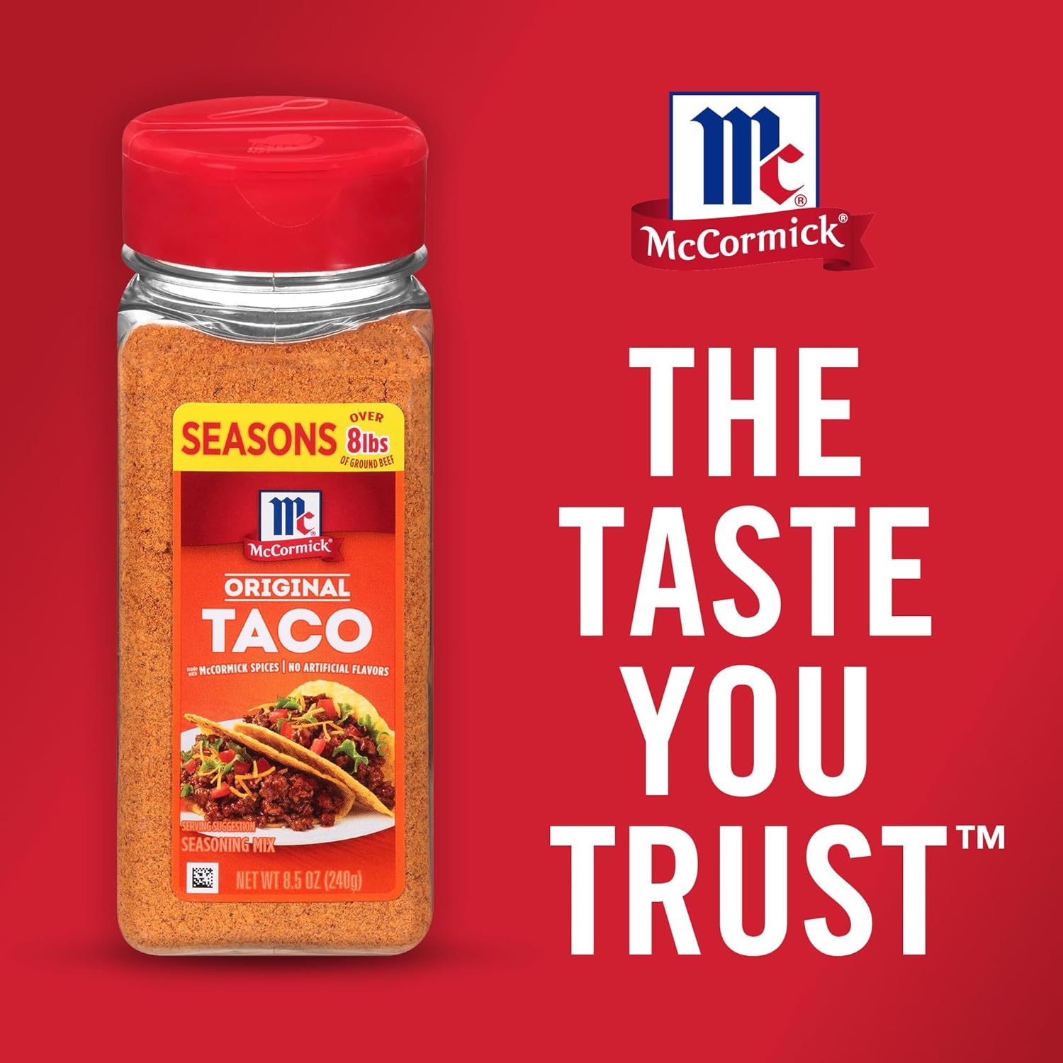 McCormick Taco Seasoning Mix – Quick Meal-Prep Seasoning That Seasons 8+ lbs of Beef, Streamlines Grocery Week