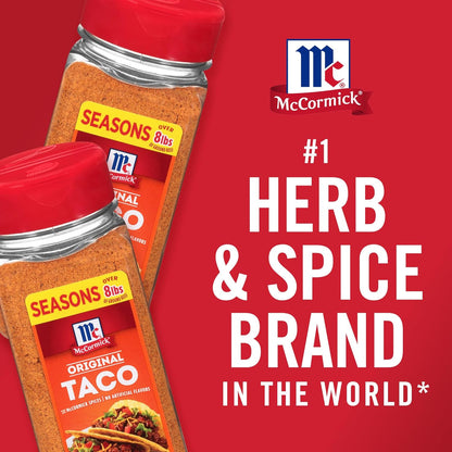 McCormick Taco Seasoning Mix – Quick Meal-Prep Seasoning That Seasons 8+ lbs of Beef, Streamlines Grocery Week