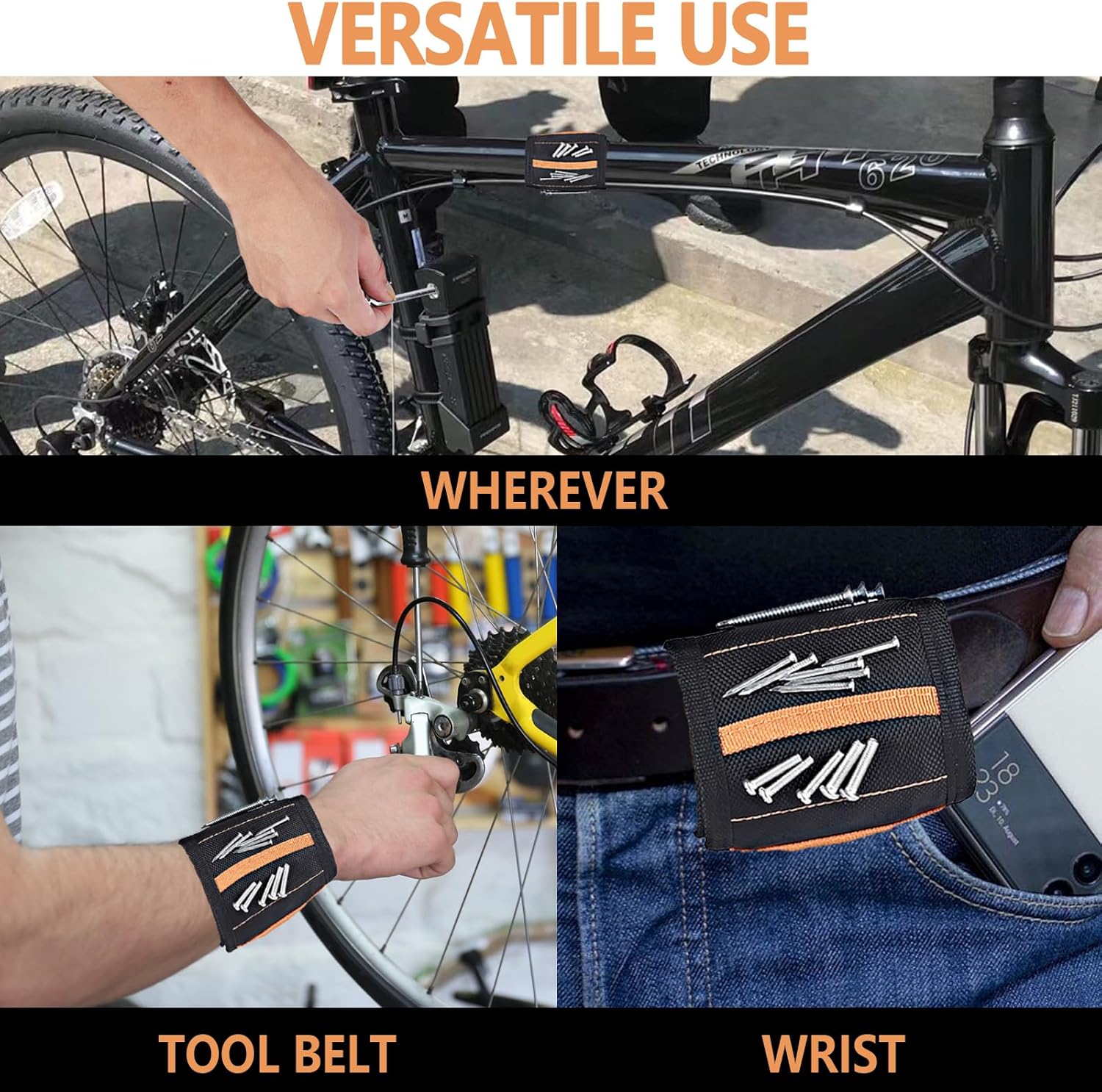 MENDPRO Tool Wristband – Simple Two-Pocket Organizer Replacing Bulky Tool Belts With One Streamlined Strap