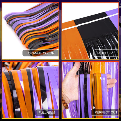 multiple themed color combinations including orange/purple/black, red/white/blue, and red/silver/green