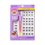 KISS imPRESS Self-Adhesive Eyelashes – Chemical-Free Press-On Lash Clusters Safe for Sensitive Eyelids