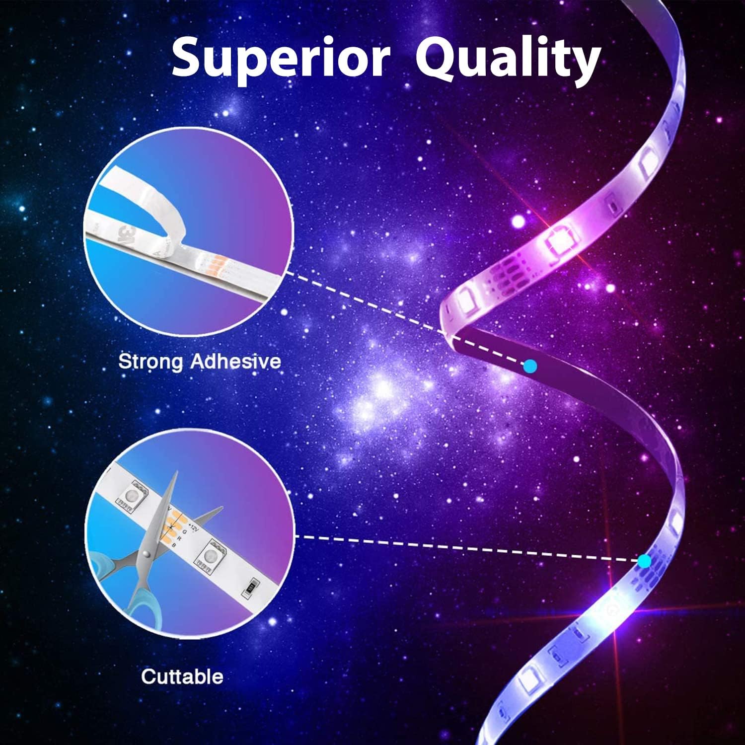 PHOPOLLO LED Strip Lights – Holiday Gift for Gamers and Teens, Customizable Color Strip