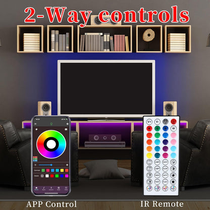 QZYL Smart LED Light Strip Housewarming Gift, Peel-and-Stick RGB Lighting for Any Room