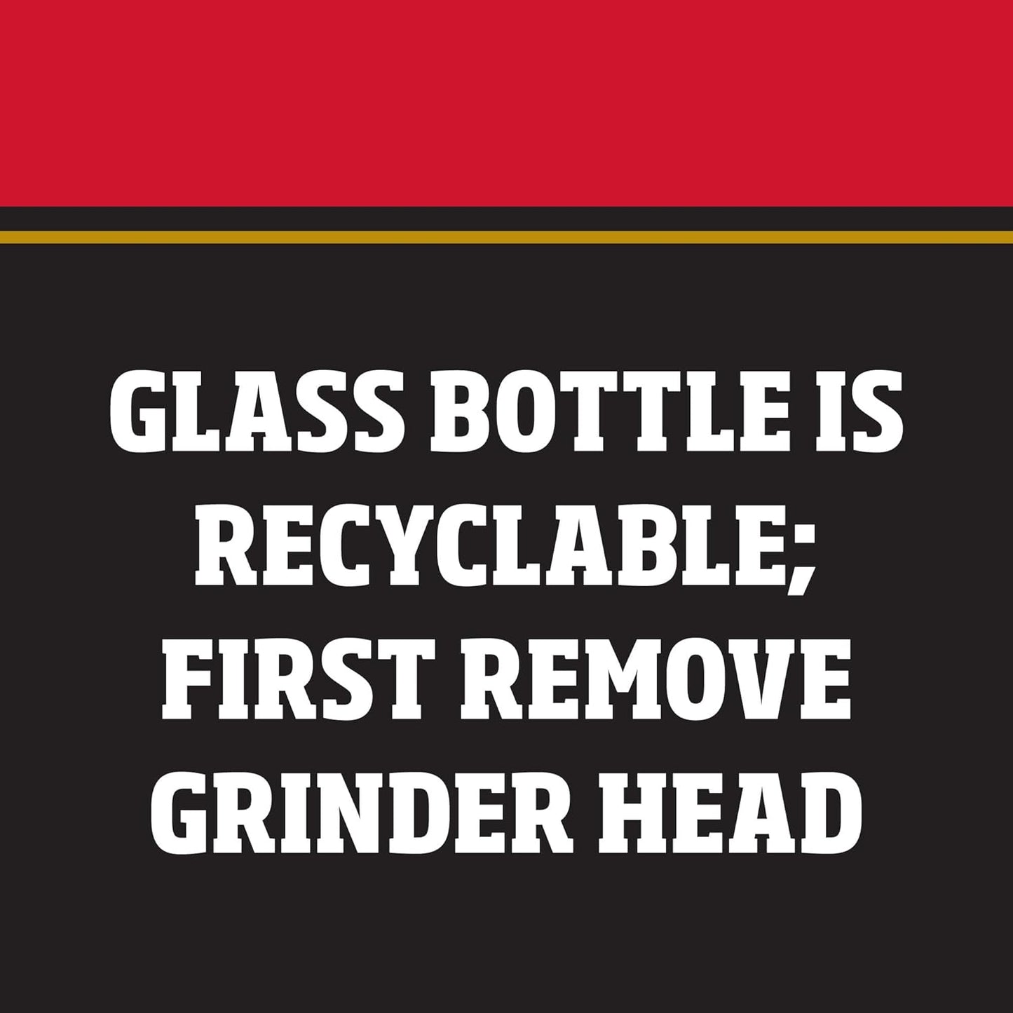recyclable glass body with removable grinder head