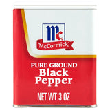 McCormick Pure Ground Black Pepper 6 oz – Consistent Seasoning for Busy Home Cooks