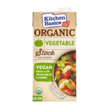 Kitchen Basics Organic Vegetable Stock – Allergen-Aware Stock for Family-Friendly Cooking, 32 oz Easy-Pour