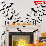 LUDILO 3D Bat Wall Decals – Weather-Resistant Outdoor Halloween Setup for Front Door