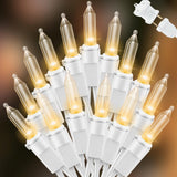 LAMPHOME 3A Fused Waterproof LED String Lights Smoke-Free Indoor Outdoor Safe Holiday Lighting 21.6FT