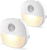 Lyridz Minimalist Night Light – Hidden LED Bead and Neutral Finish for Clutter Free Hallways, 2 Pack
