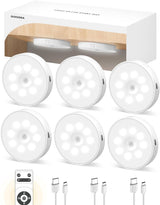 LumaGlow Rechargeable LED Puck Lights – Practical Birthday Gift for Mom, Grandma, and Elderly Parents Living Independently
