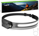 Lepro Practical Stocking Stuffer Head Lamp for Campers, Runners and Dog Walkers – Lightweight 3.87 oz