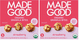 MadeGood Strawberry Granola Mini Bites – Mess-Free Road Trip Snack for the Car Cup Holder, Individually Wrapped