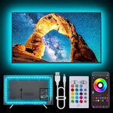 Maylit Music Sync LED Lights for Playroom – Cool to the Touch Strip Behind TV, 20ft App Controlled RGB