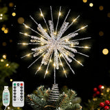 Lewondr Lighted Christmas Tree Topper – Smoke-Free Holiday Decor Alternative to Candles, 30 LED with Auto Shutoff Timer