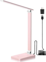 BrandName Modern Table Lamp – Living Room Reading Light, Foldable LED with Touch Dimmer in Pink Gold Silver White Black