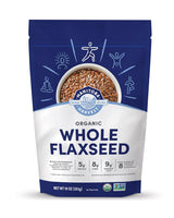 Manitoba Harvest Organic Flaxseed Whole Seeds Quick Plant Based Protein for Study Snack Prep, 10 oz
