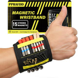Magnetic Wristband Tool Holder – Keep Screws, Nails, and Bolts Within Reach for Faster Auto Shop and Construction Site Repairs