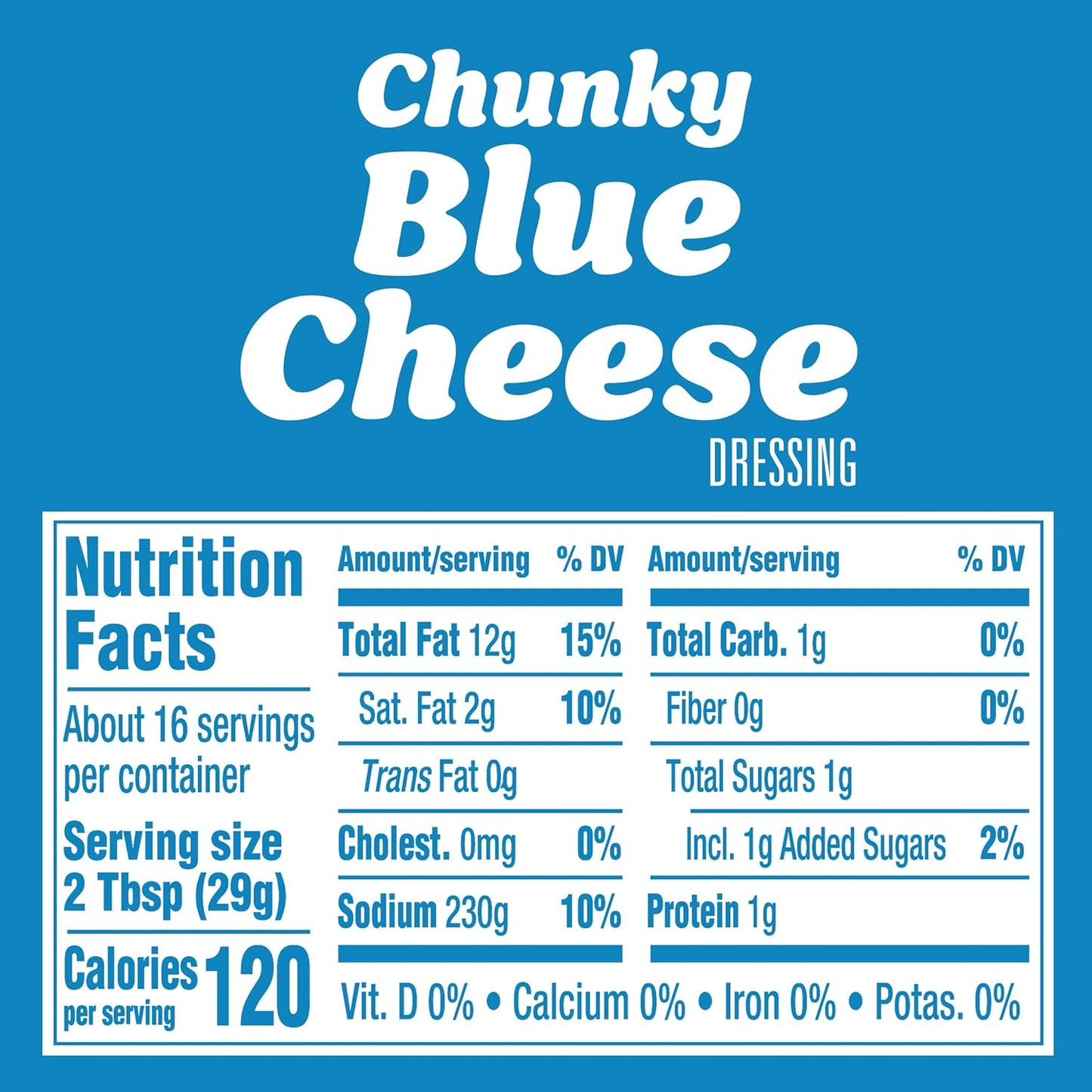 thick, chunky texture with visible blue cheese pieces