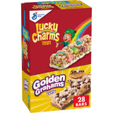 Golden Grahams Lucky Charms Snack Bars – Fun Birthday Gift Basket Addition for Kids and Tweens, 28 Individually Wrapped