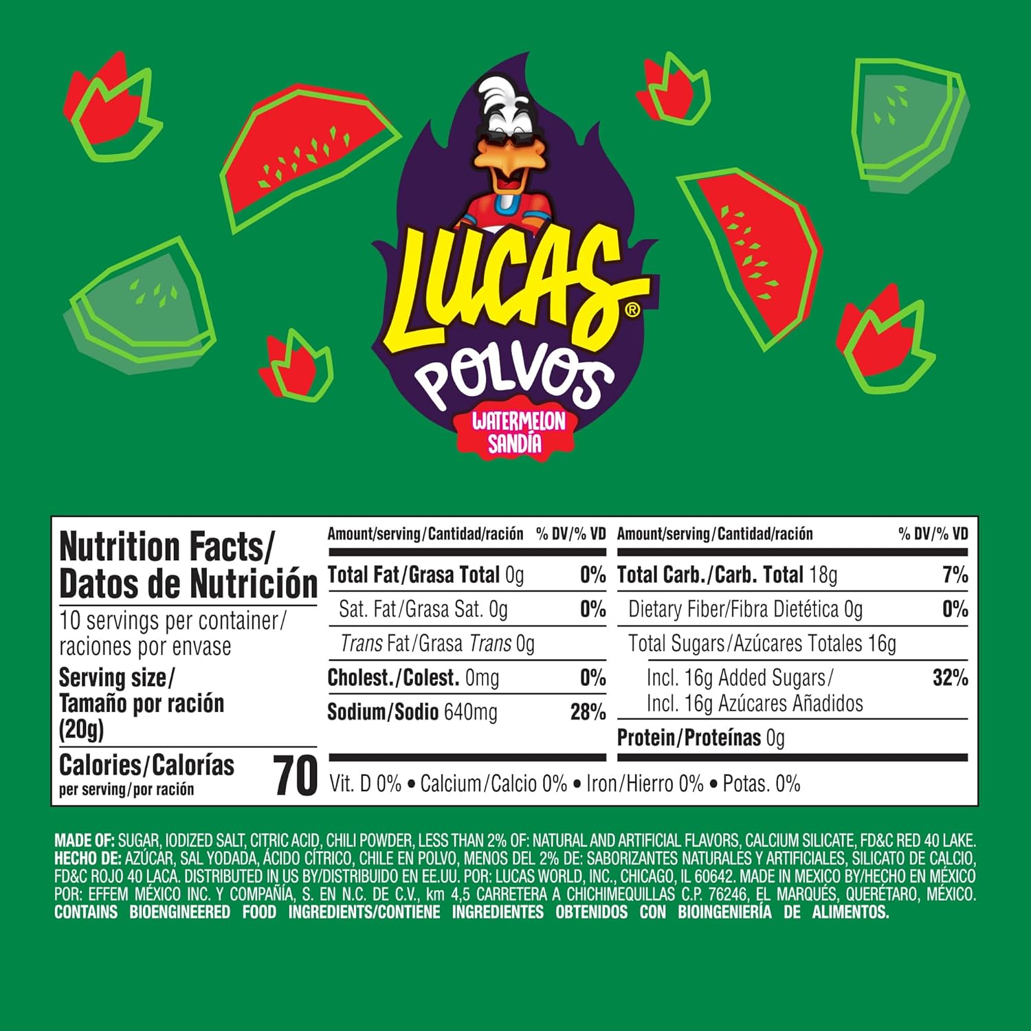 watermelon-flavored chili-based powder formulation
